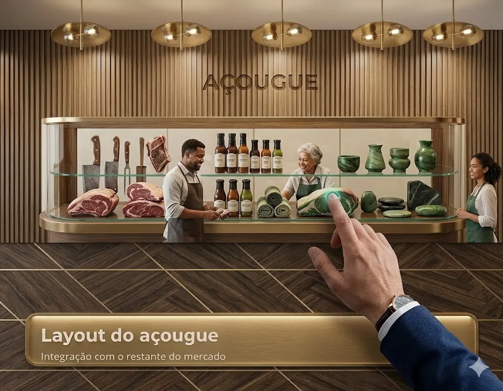 Layout do açougue em mercado