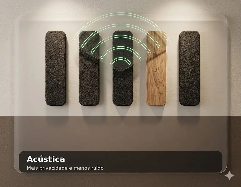 Acústica para ambiente de trabalho funcional