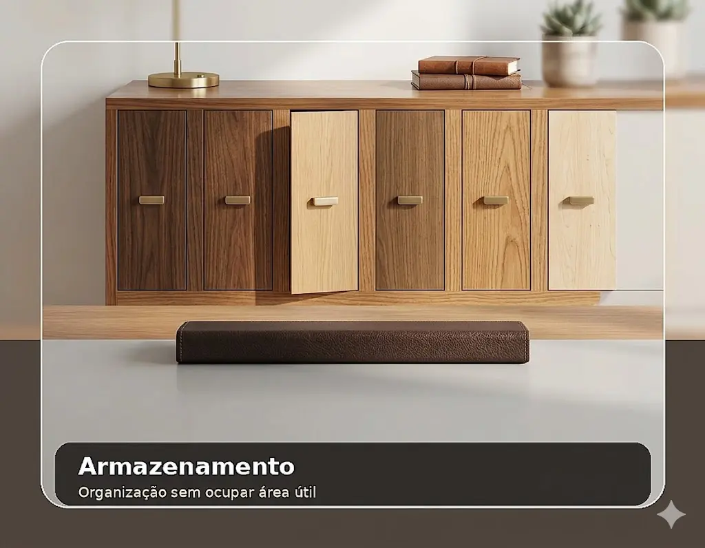 Armazenamento planejado para escritório pequeno