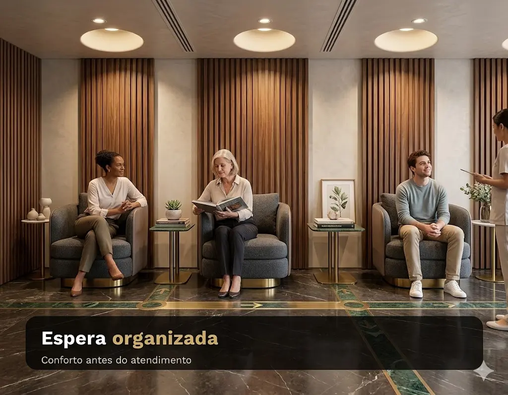 Espera organizada em clínica
