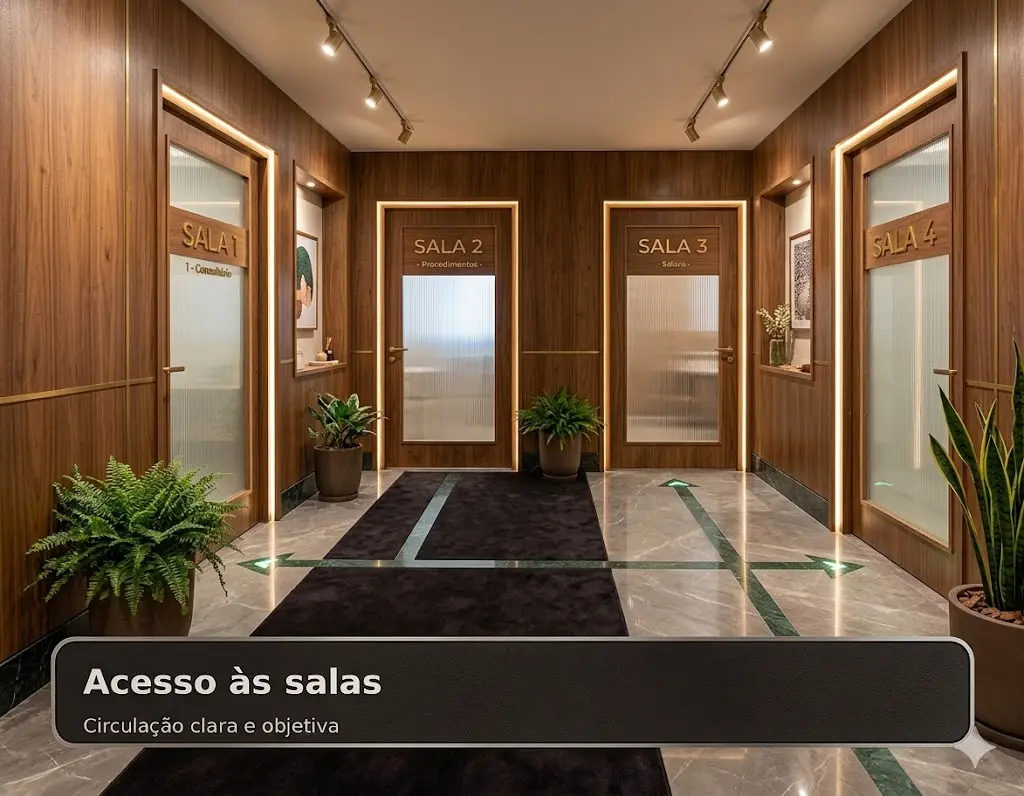 Acesso às salas de atendimento