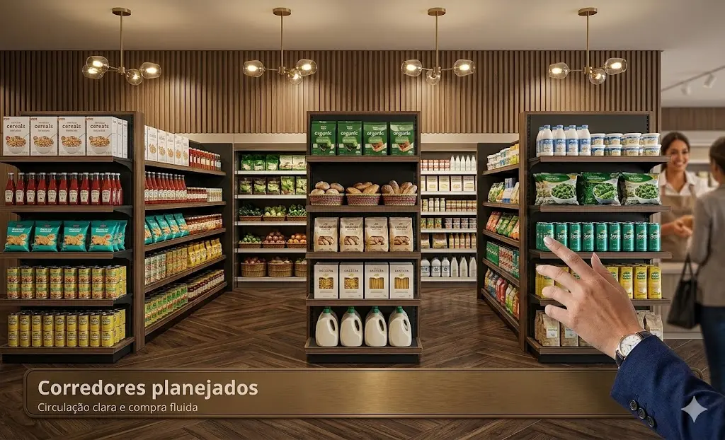 Corredores planejados para mercado