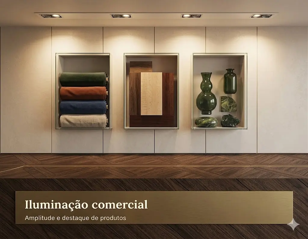 Iluminação comercial para loja pequena