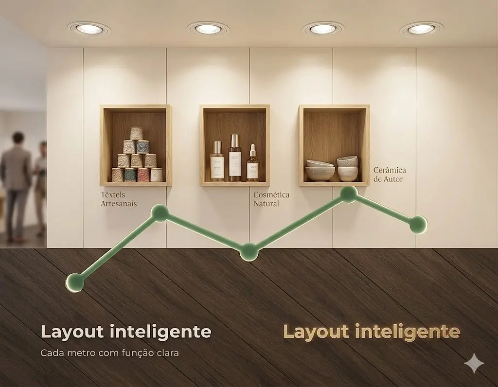 Layout inteligente para loja pequena