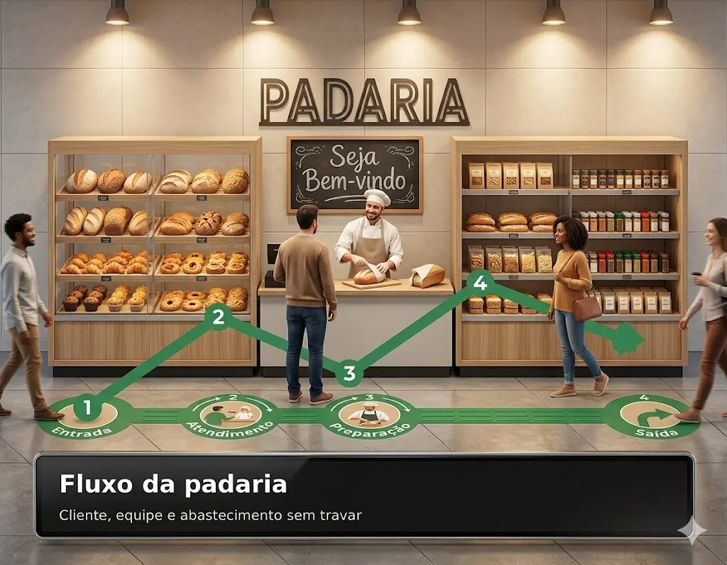 Fluxo operacional da padaria