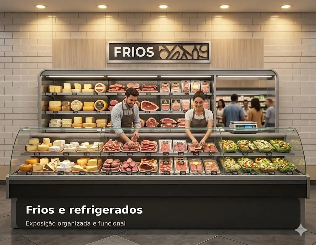 Frios e refrigerados em mercado