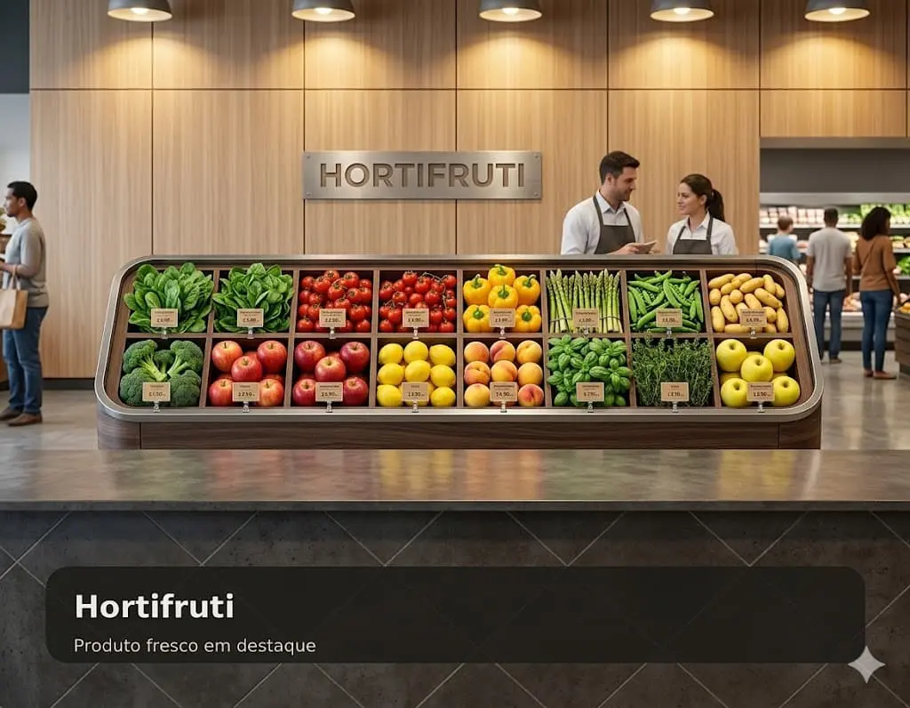 Hortifruti em mercado