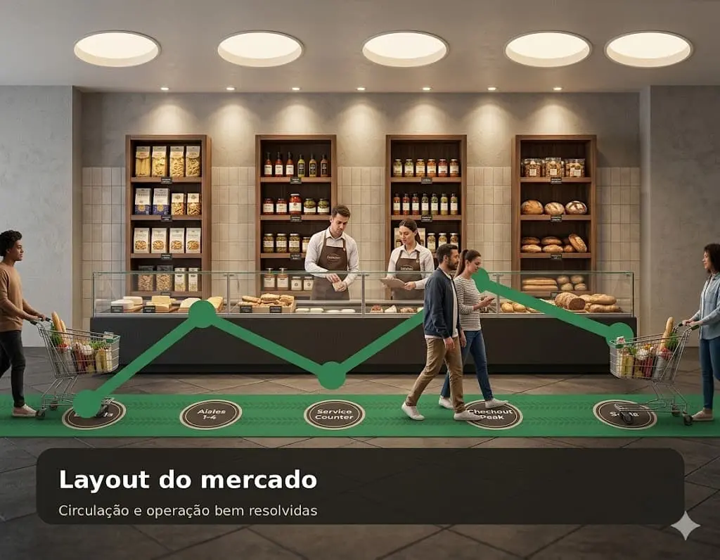 Layout de mercado planejado