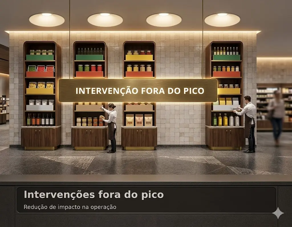Intervenções fora do pico em mercado funcionando