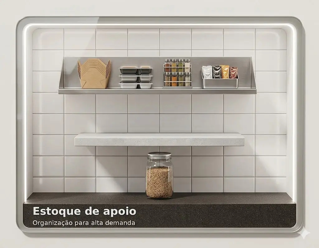Estoque de apoio para restaurante delivery