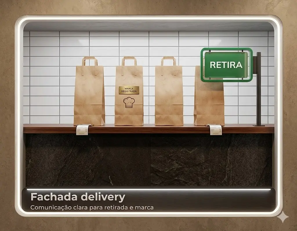 Fachada para restaurante delivery