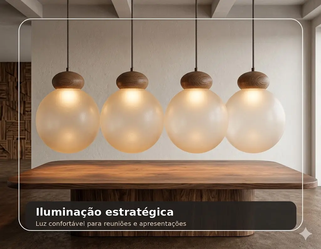 Iluminação para sala de reunião