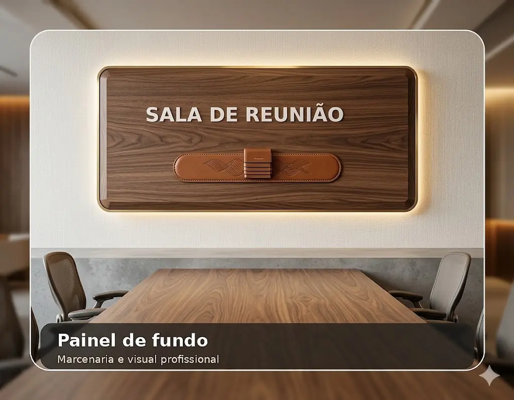 Painel de fundo para sala de reunião