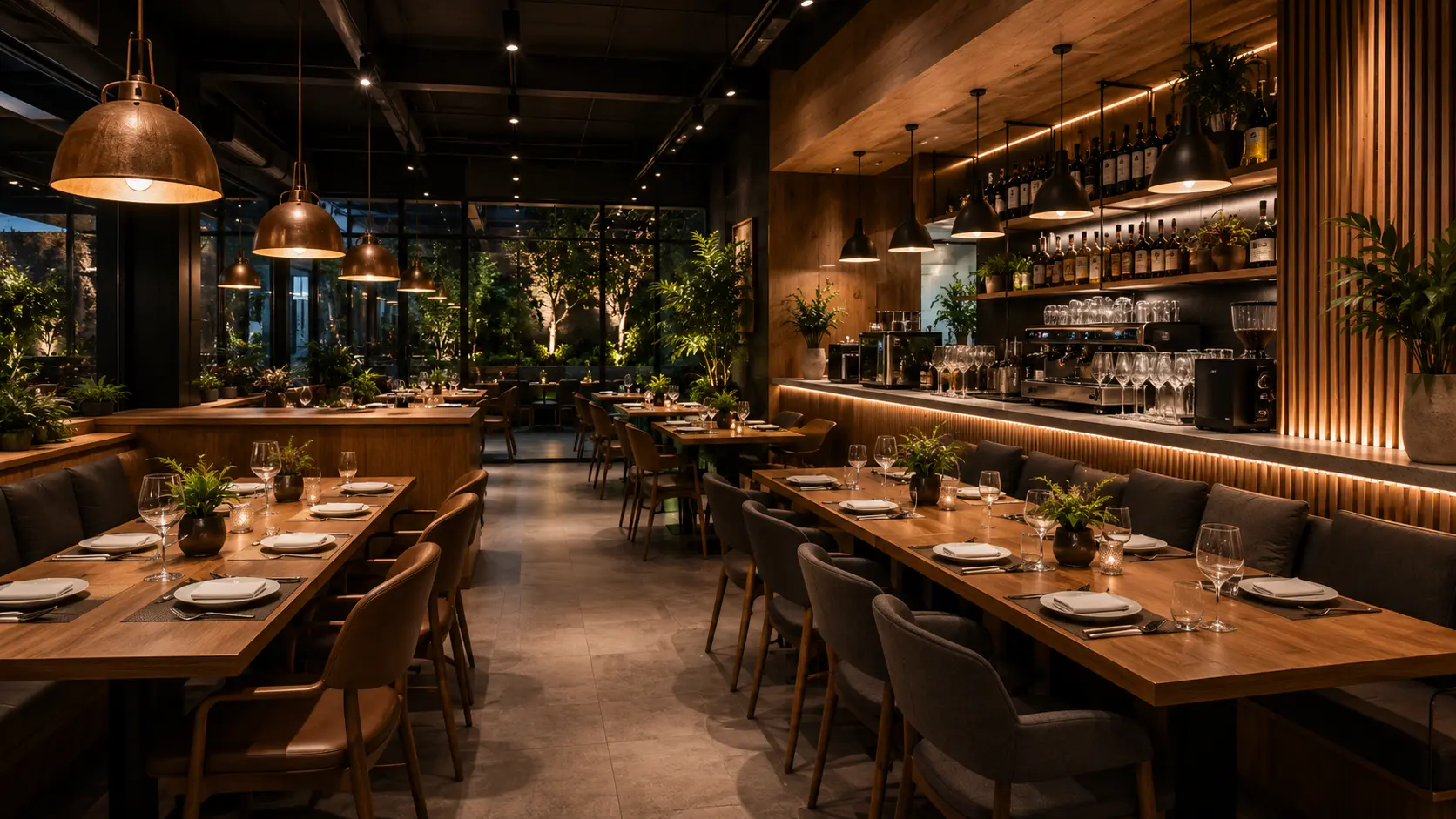 Projeto de interiores para restaurantes