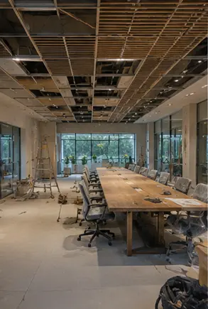 Execução de obra comercial para escritórios