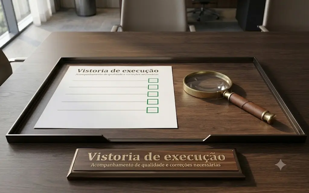 Vistoria de execução de obra comercial