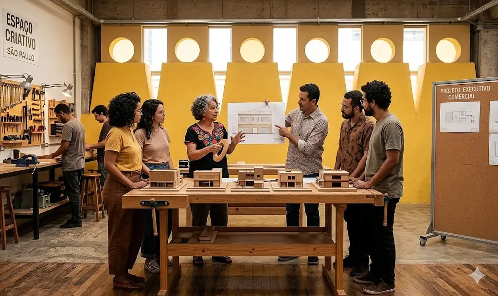 Estudo de iluminação para projeto comercial