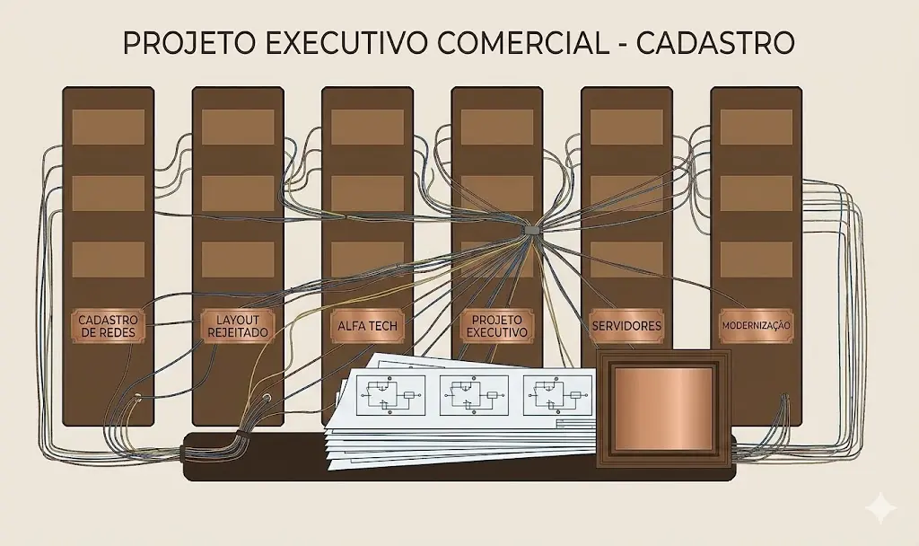 Detalhamento de marcenaria comercial