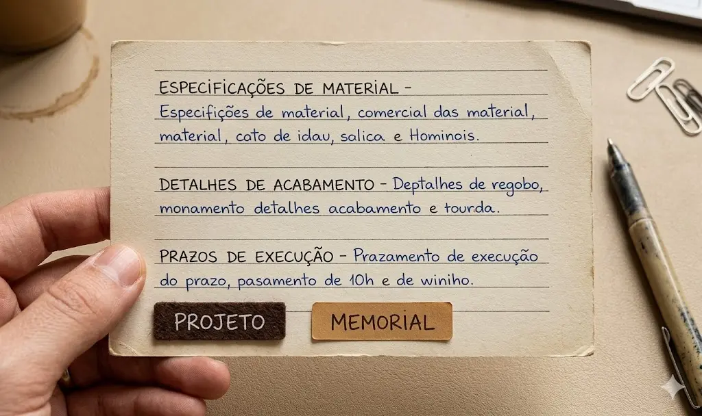 Memorial descritivo para obra comercial