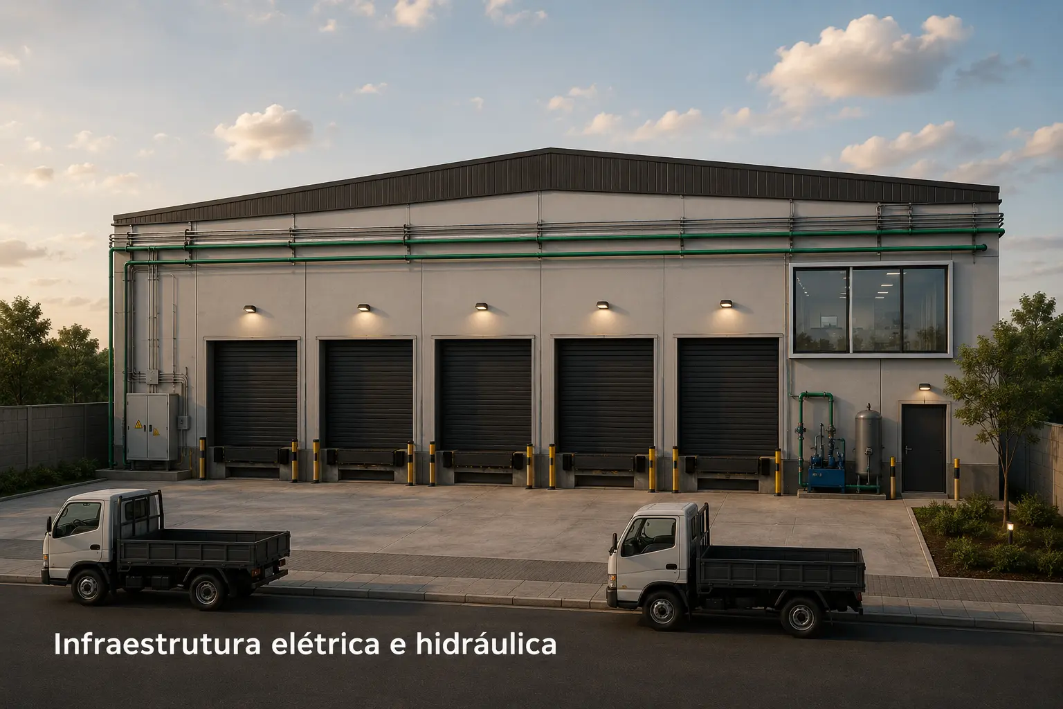 Infraestrutura em galpão comercial