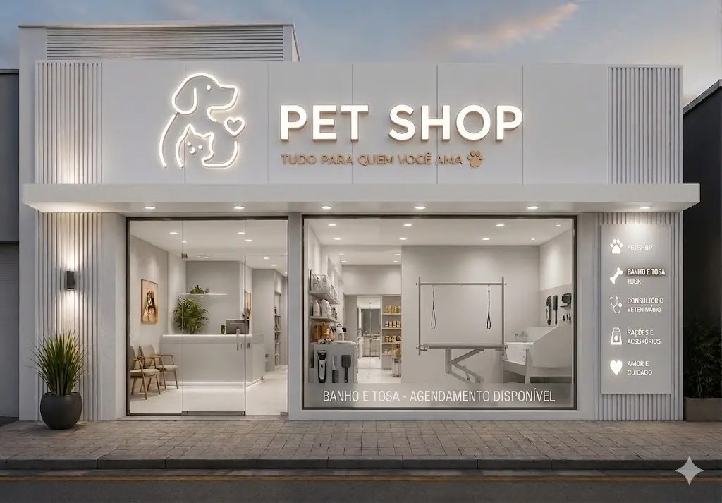 Visão geral de projeto para pet shop