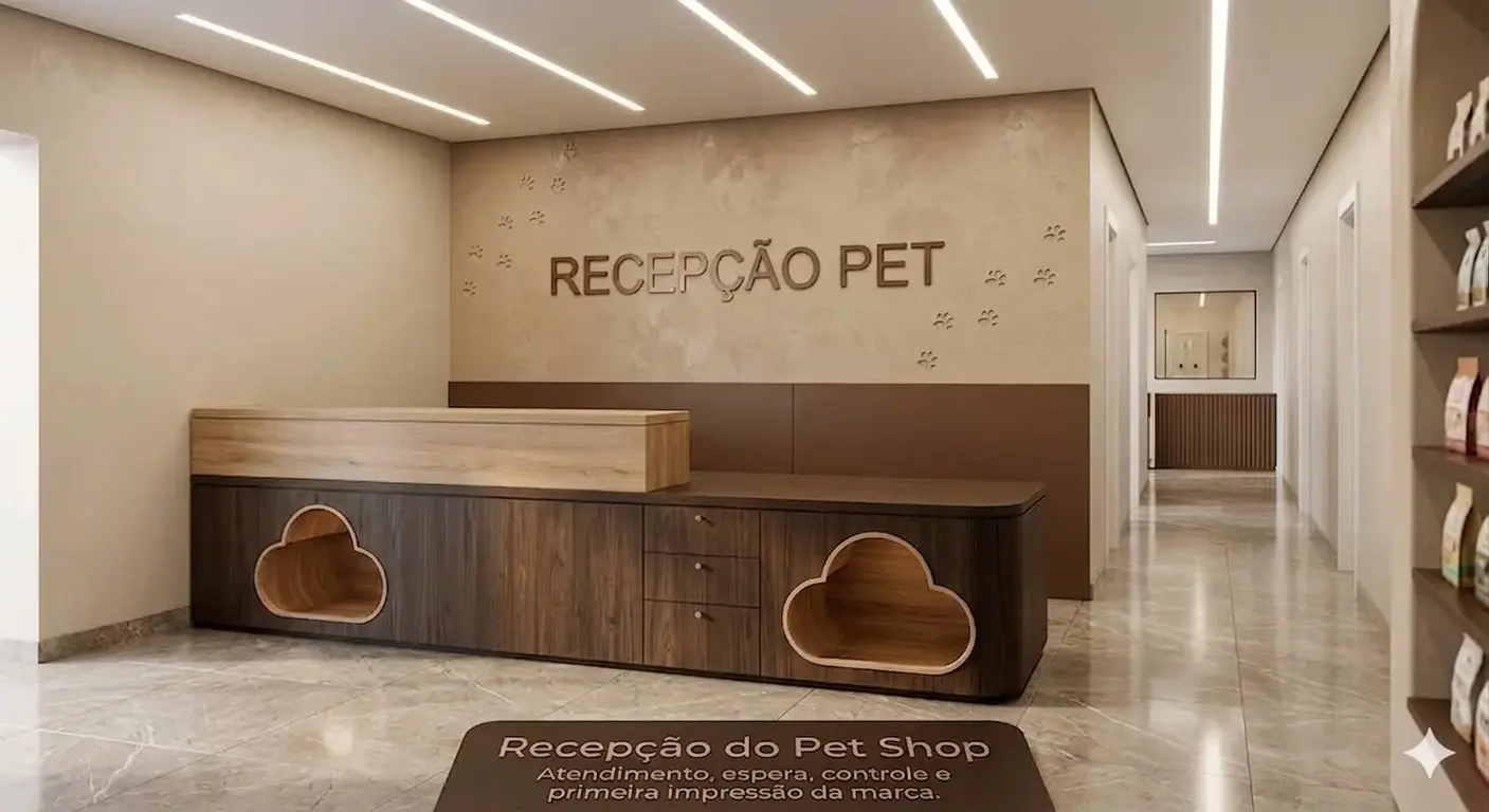 Recepção de pet shop